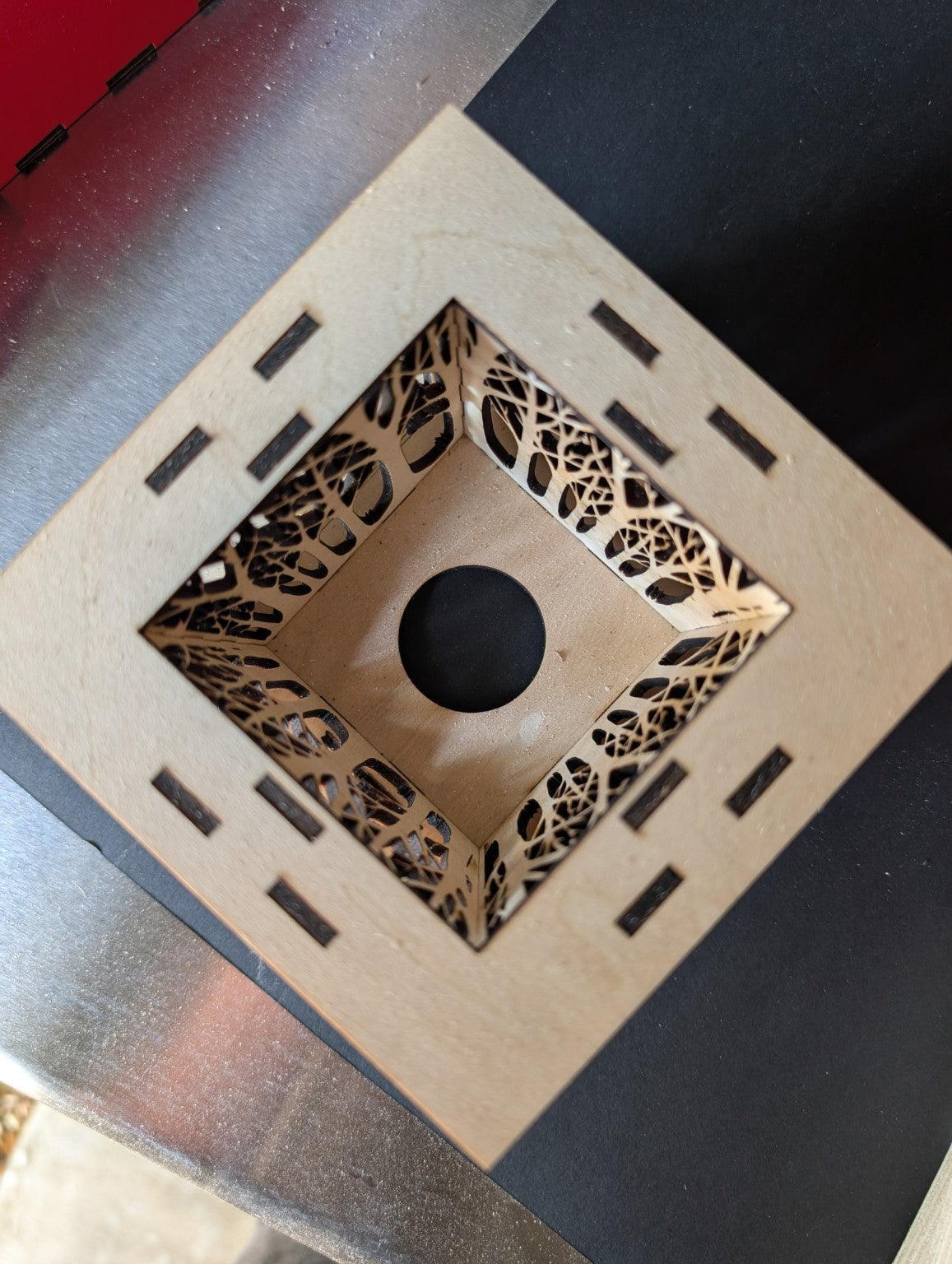 Prototype — Woodland LED Tea Light Shadow Box