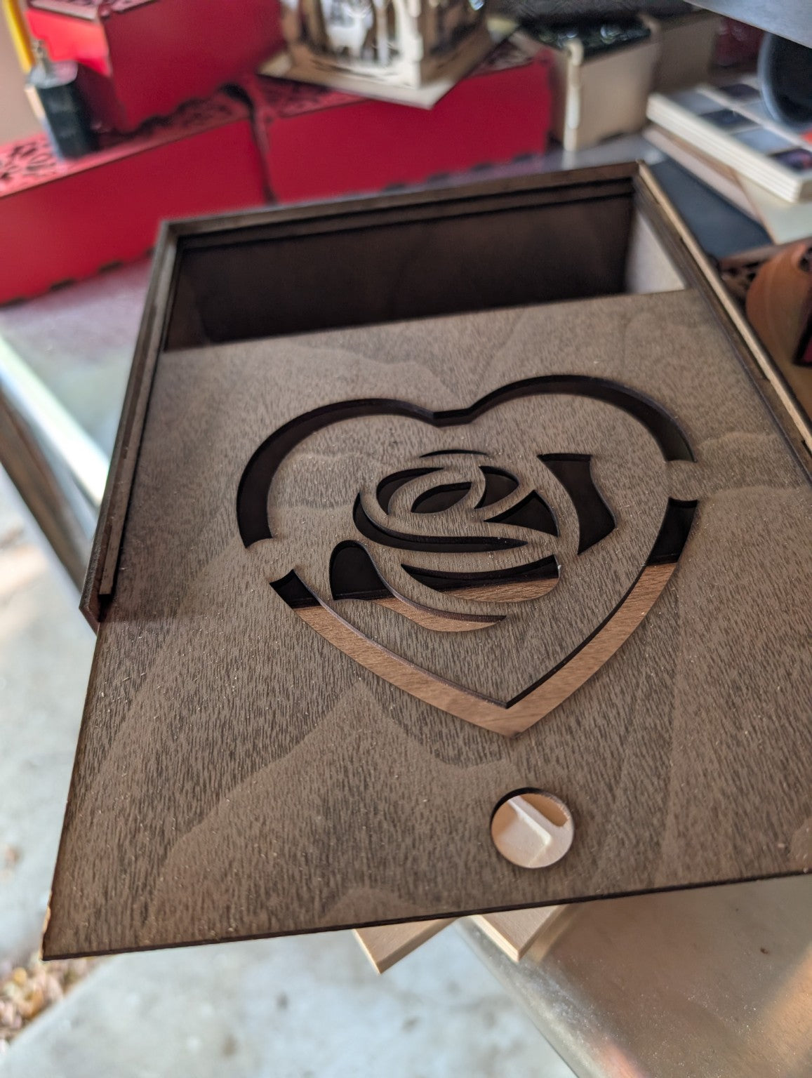 Prototype — Rose Sliding-Lid Keepsake Box