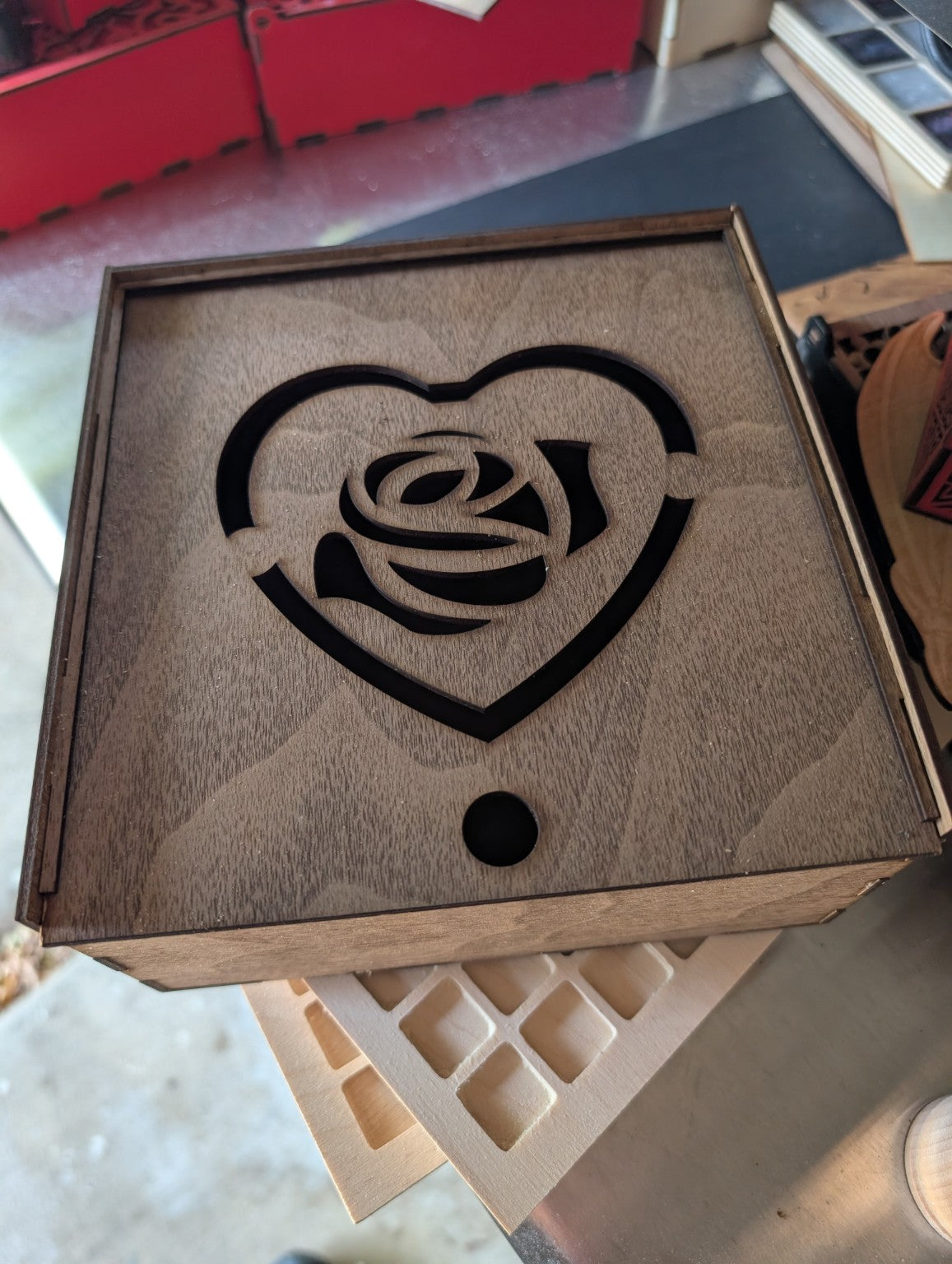 Prototype — Rose Sliding-Lid Keepsake Box