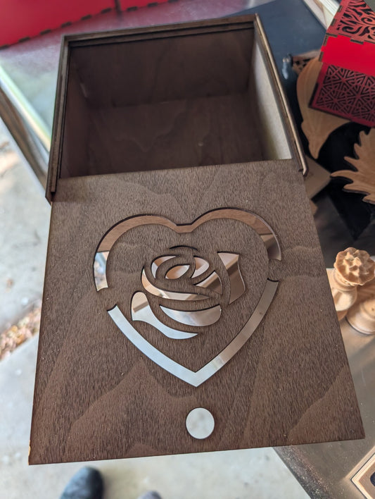 Prototype — Rose Sliding-Lid Keepsake Box